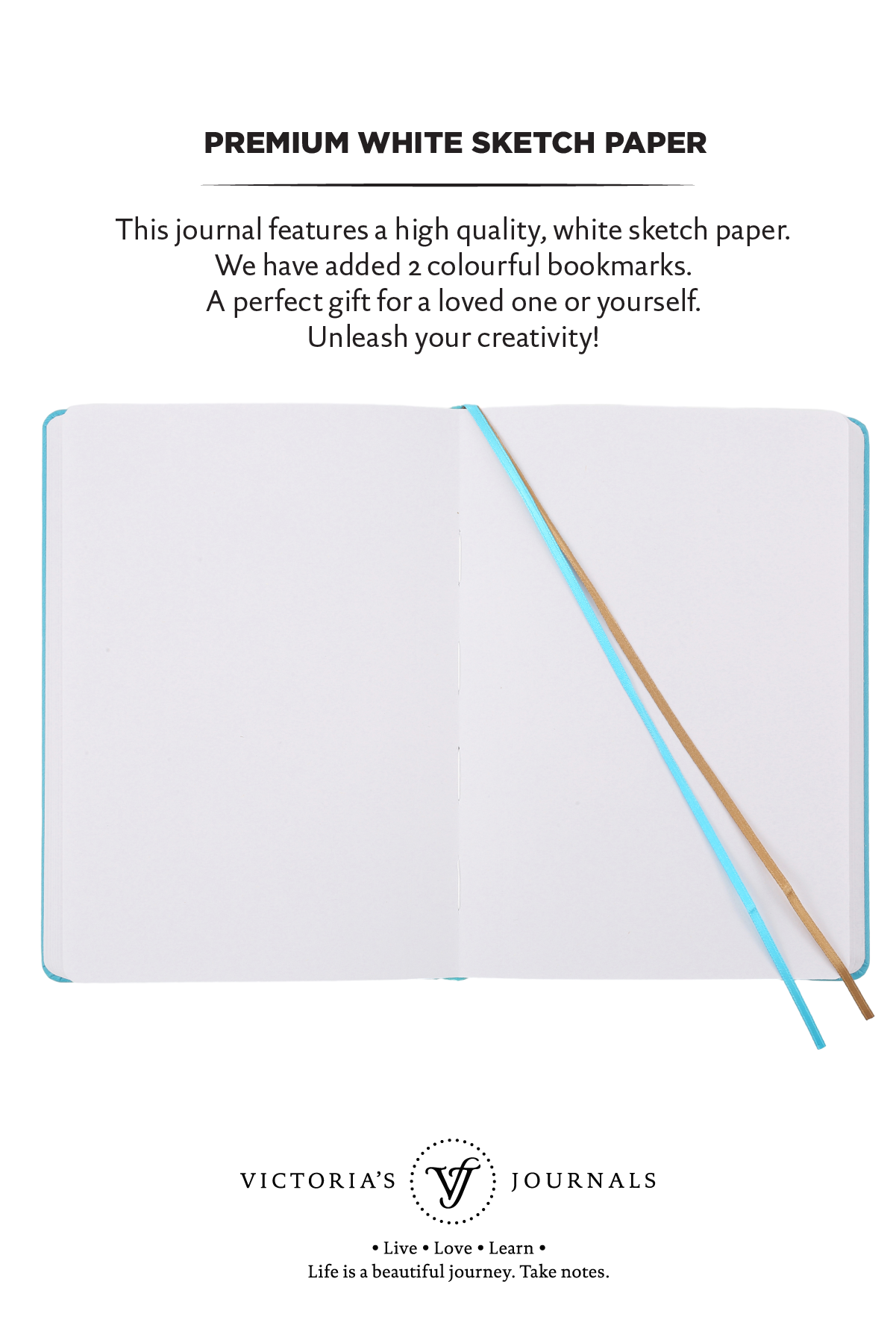 Sketchbook Antique Style Victoria's Journals (Aqua Blue)