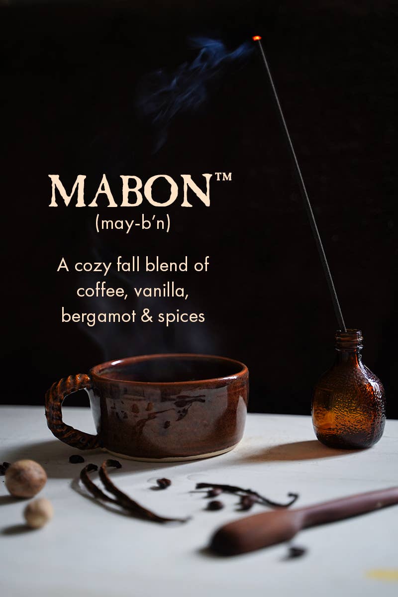 Mabon™ Incense: with All-Natural Coffee, Vanilla,