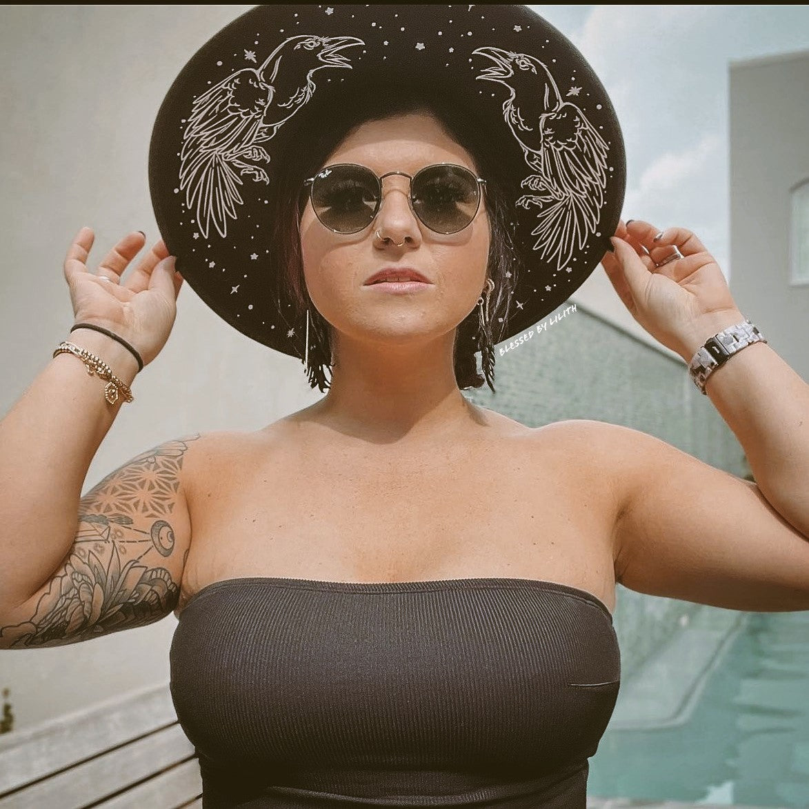 Ravens Fedora Witch Hat
