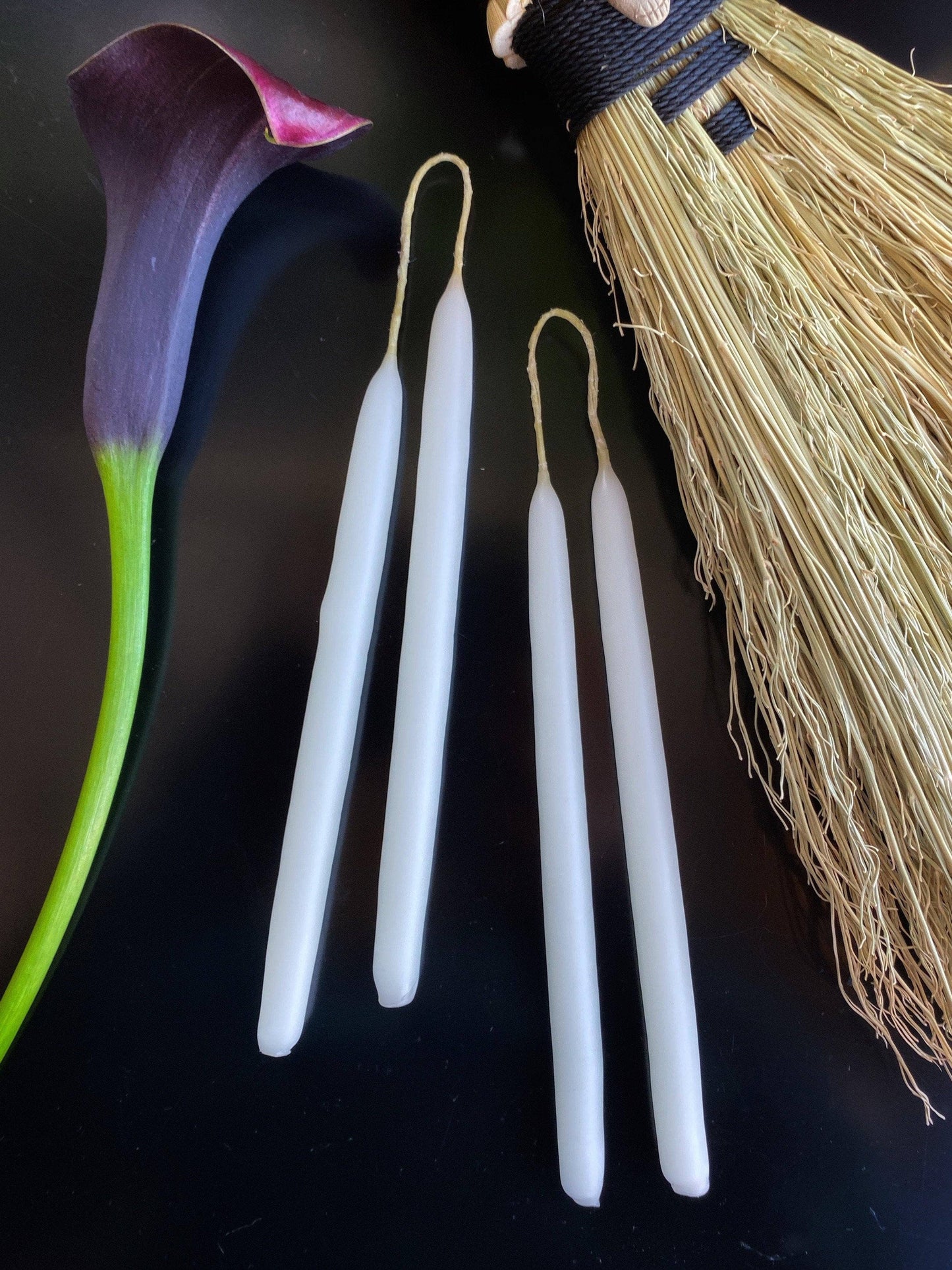 Witches Wands - Hand Dipped, Taper Beeswax Spell (6" Chime) Candles