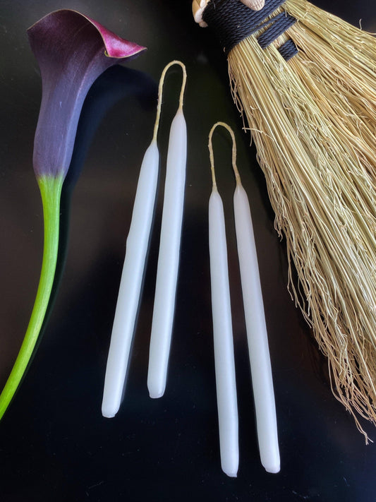 Witches Wands - Hand Dipped, Taper Beeswax Spell (6" Chime) Candles