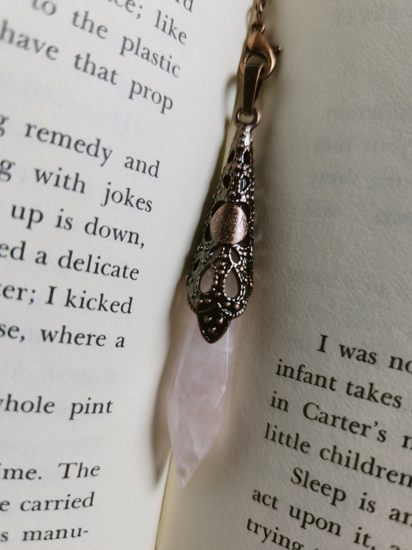Crystal Quartz Copper Pendulum - "Spiritual Awareness, Clarity & Power"