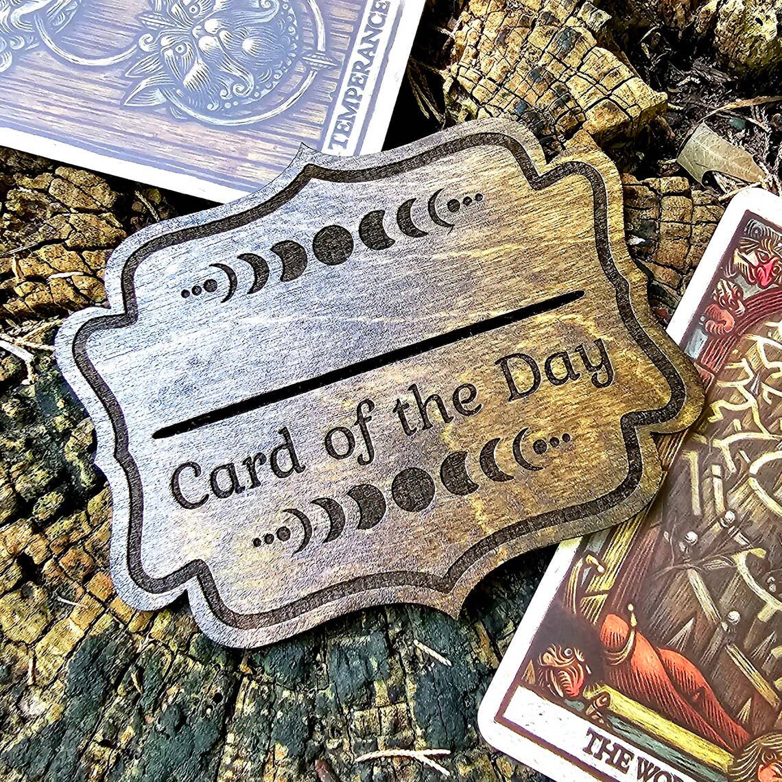 Card of the Day Tarot Stand, Wooden Tarot Card Holder