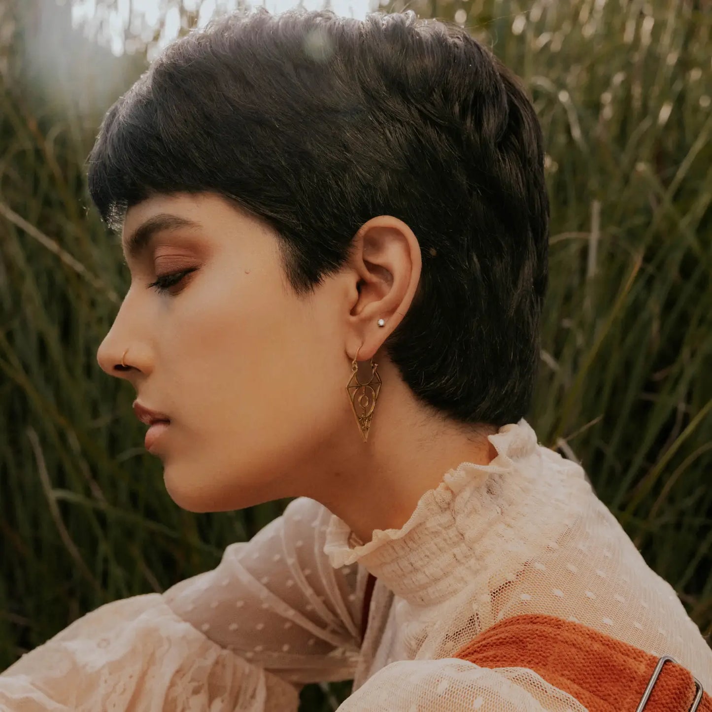 Gateway Earrings - Brass