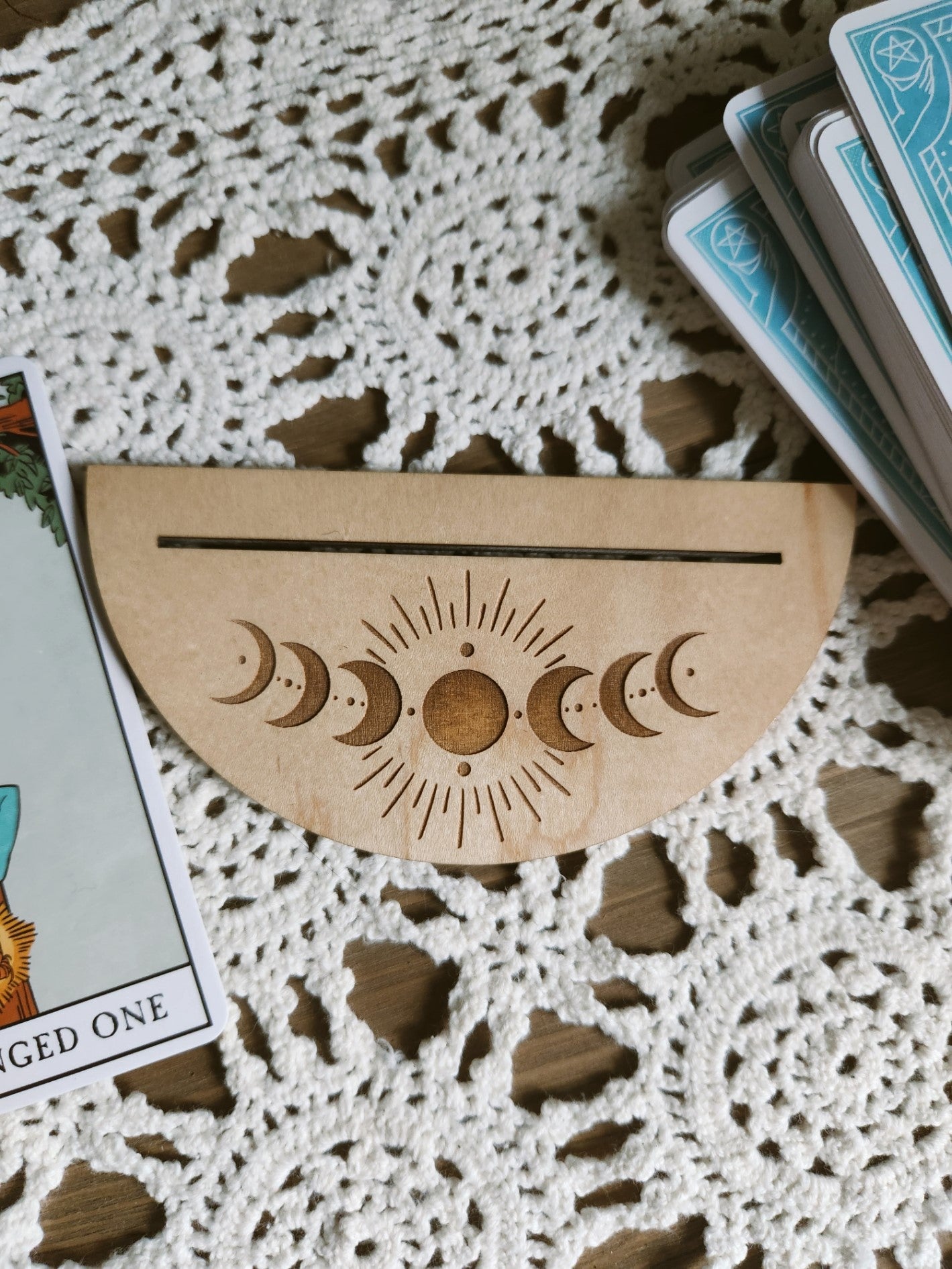 Mystic Moon Phase Tarot Card Stand