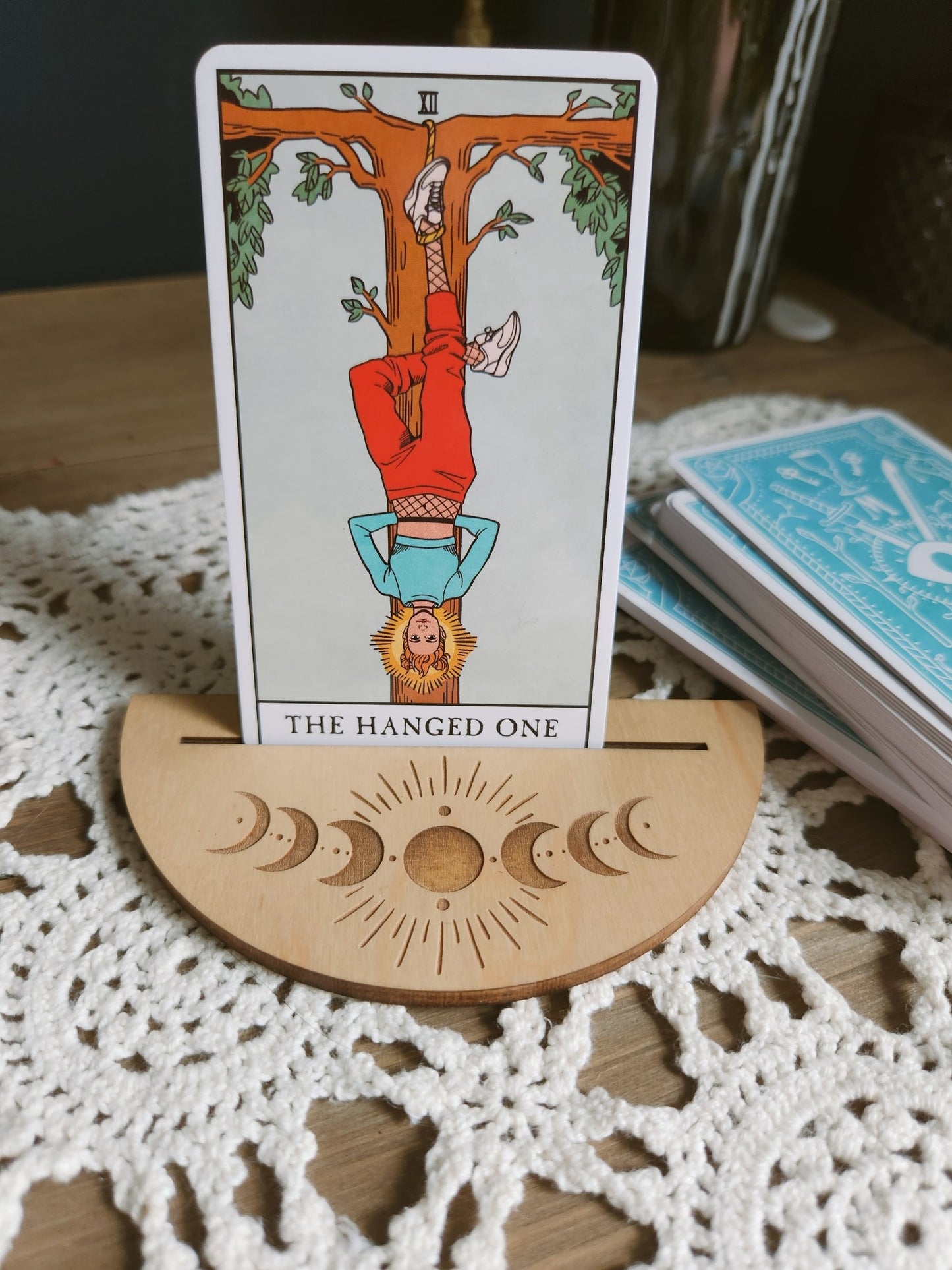 Mystic Moon Phase Tarot Card Stand