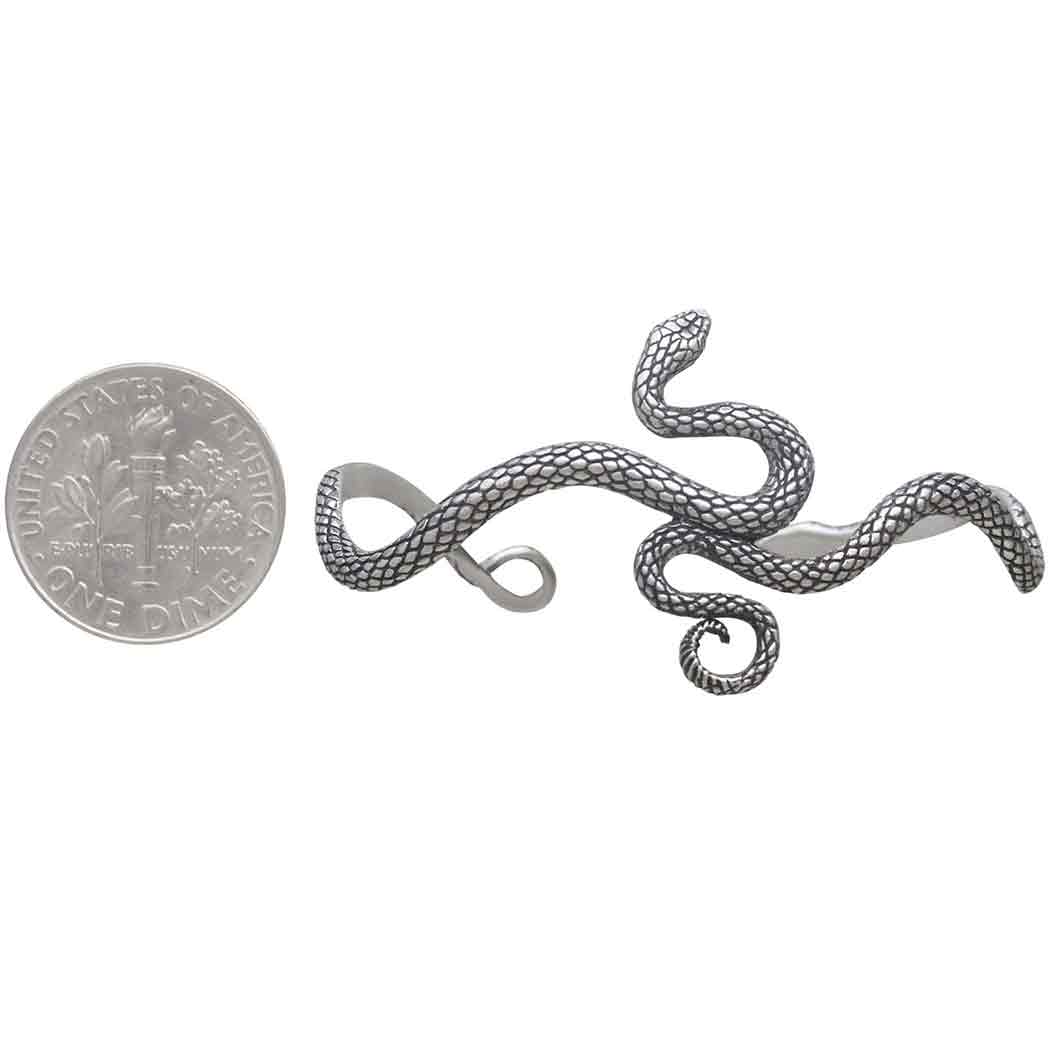 Textured Snake Bracelet: Sterling Silver