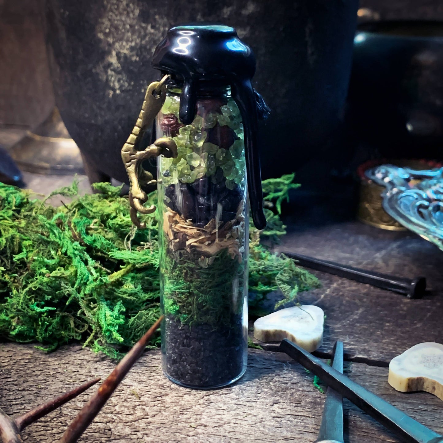 Bog Witch Spell Jar • Witch Bottle • Protection • Uncrossing