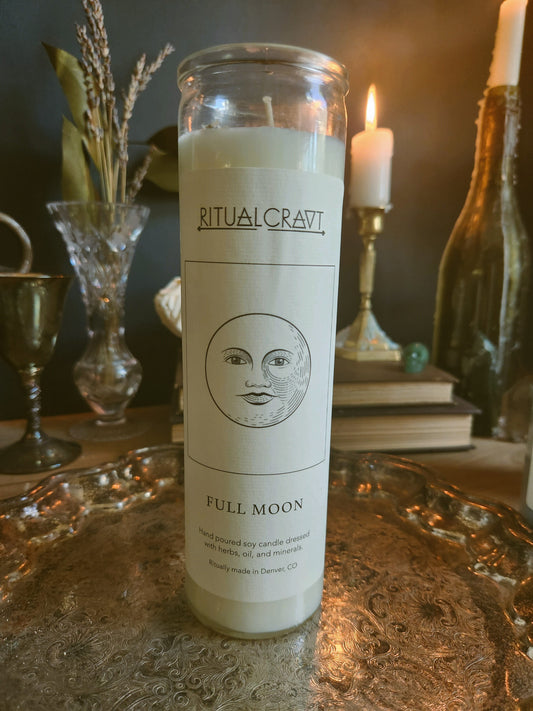 Full Moon. Dressed Candle.