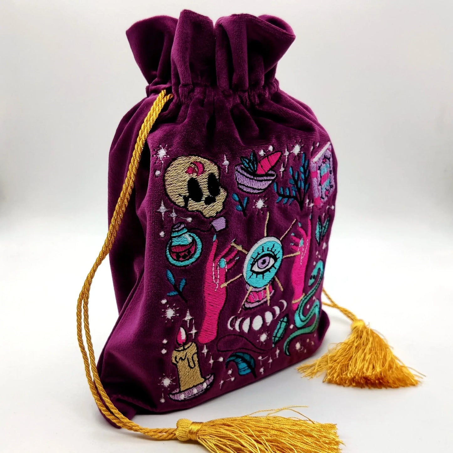 Witchy Purple Velvet Bag