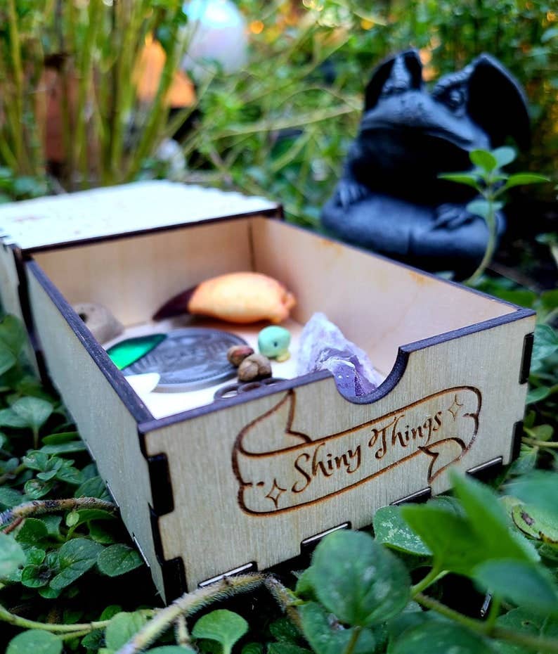 Goblincore Treasure Box - Lasercut & Engraved Wooden Box