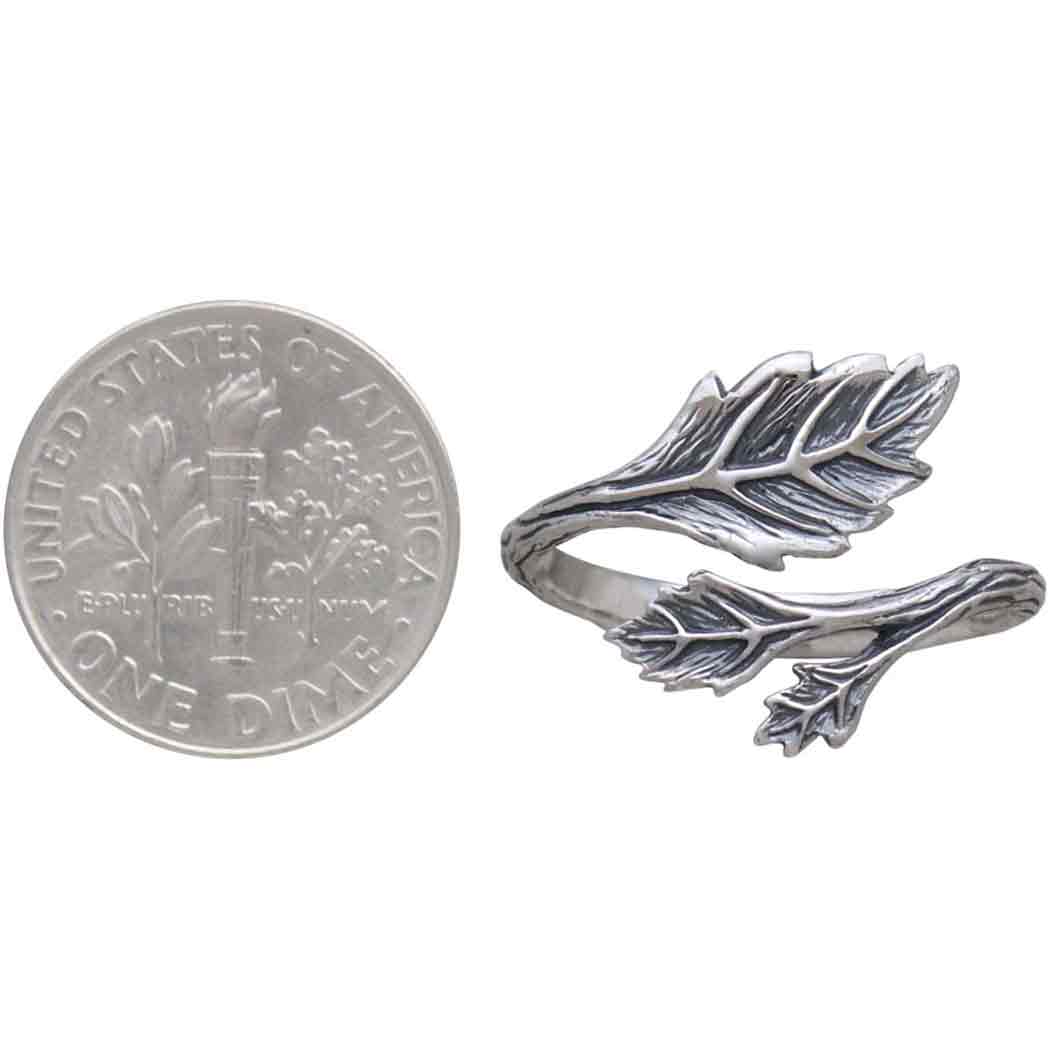 Adjustable Leaf Ring- Sterling Silver