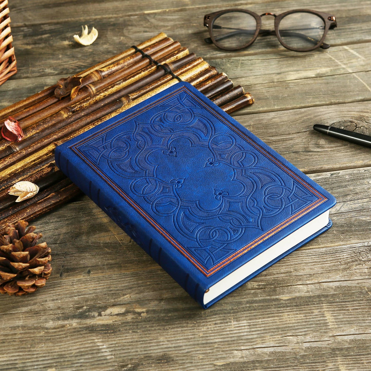 Victoria's Journals Antique Vintage Diary Hard Cover (Blue)