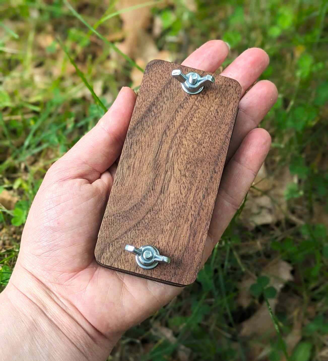Pocket Sized Flower Press Made From Real Hardwood: Walnut