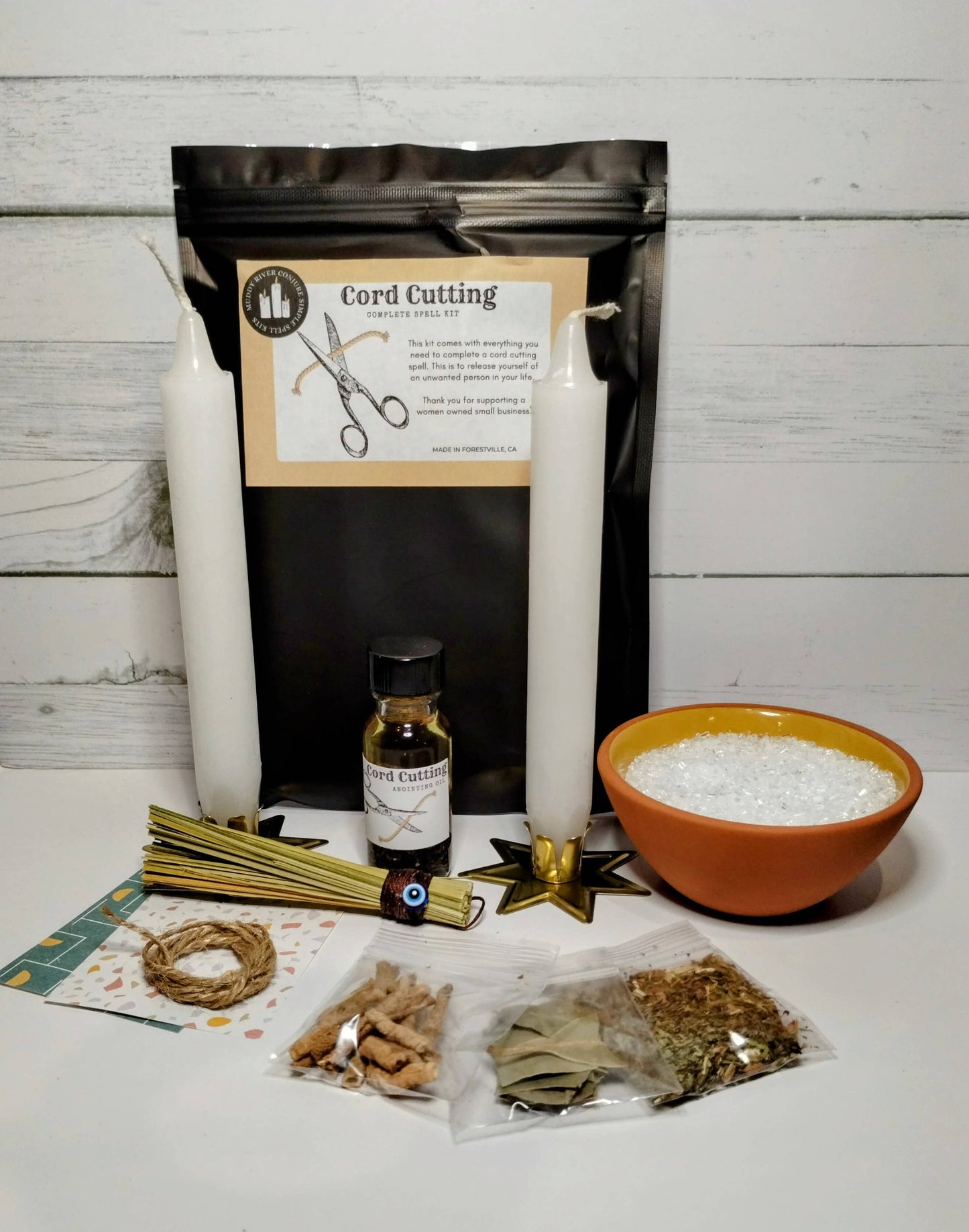 Cord Cutting Spell Kit, Ritual Kit for Cutting Ties