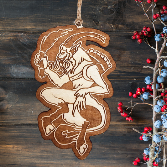 Krampus Krampusnacht Creepy Wooden Christmas Yule Ornament