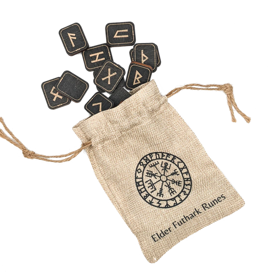 Elder Futhark Runes in Coal