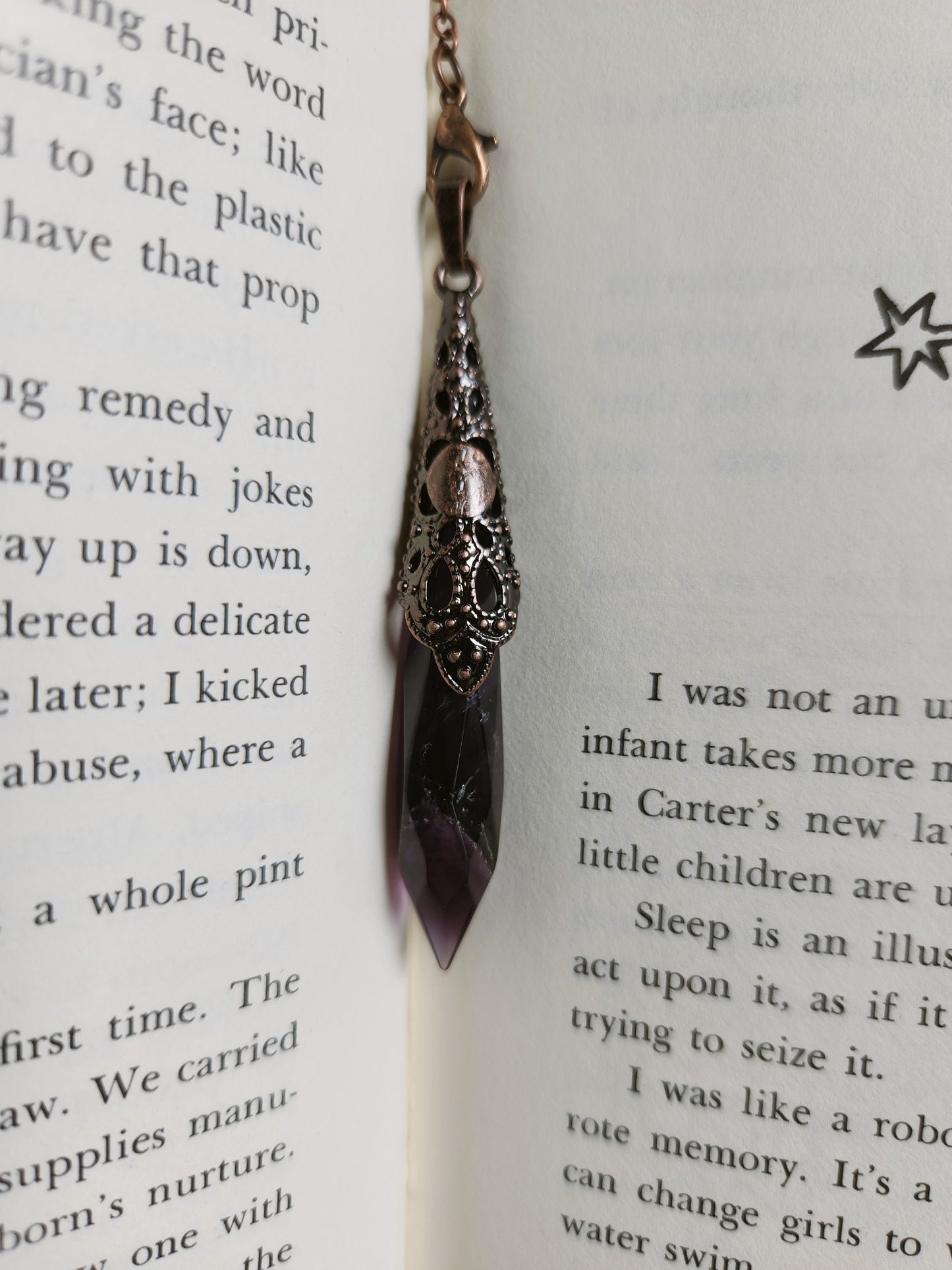 Amethyst Copper Pendulum -  "Spiritual Protection"