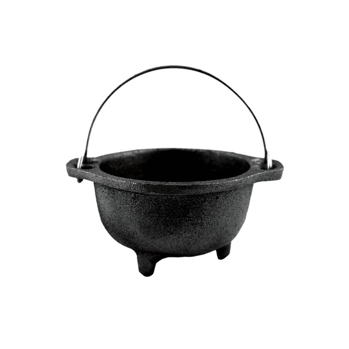 Plain Cast Iron Cauldron Bowl 3 inch with Hanging Holder