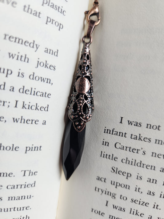 Black Onyx Copper Pendulum - "Inner Strength, Confidence, & Power"