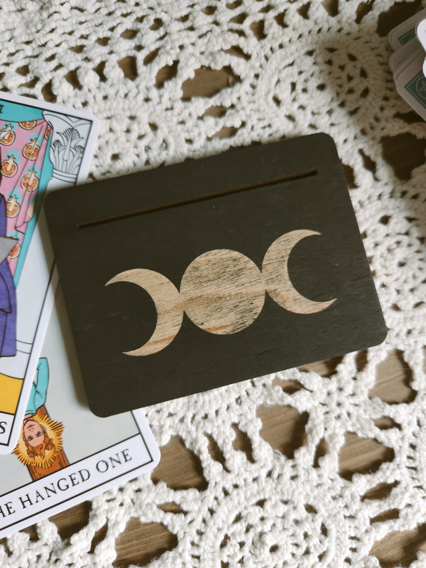Triple Moon in the Dark Tarot Card Stand
